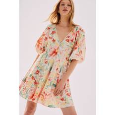 Flare Dresses H&M Flared Skirt Dress - Pink/Floral