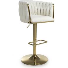 Shankar Bellaire Linen Effect Bar Cream Seating Stool