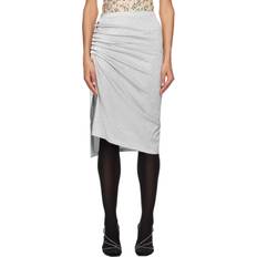 Golf - Women Skirts Rabanne Rabanne Silver Gathered Midi Skirt P040 Silver FR