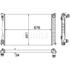 Hella Tuyaux de liquide de refroidissement Hella Behr Heat Exchanger 8MK376790-104 replacement part