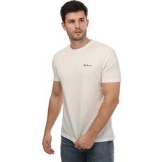 Ben Sherman Script Logo T-Shirt in Ivory Cream Cotton