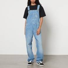 Carhartt WIP Bib Overall Straight Denim Dungarees - Blue/Light True Washed