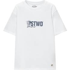 Pull&Bear STWD Hvid T-shirt med grafik