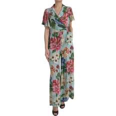 Dolce & Gabbana Women Jumpsuits & Overalls Dolce & Gabbana Elegant Floral Silk Crepe Women's Jumpsuit