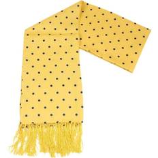 Men - Yellow Scarfs Knightsbridge Neckwear Polka Dot Dress Scarf Yellow/Navy