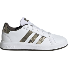 Adidas Junior Grand Court 2.0 - Cloud White/Olive Strata/Shadow Olive