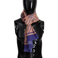 Dolce & Gabbana Blue Accessories Dolce & Gabbana Multicolor Seashell Linen Scarf for Men's Men