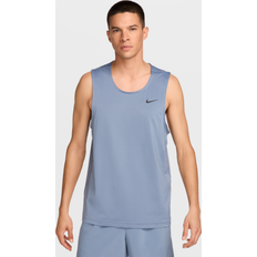 Blue - Men Tank Tops Nike Men's Dri-FIT Ready Fitness Tank Top, Medium, Ashen Slate