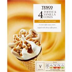 Tesco Toffee & Vanilla Cones 4 X 4pcs