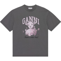 Ganni Future Relaxed Lamb T-shirt - Grey