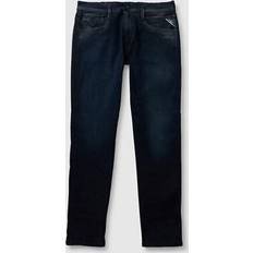 Replay anbass hyperflex re-used mens denim jeans in blue black