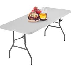 BestOffice Camping Folding Foldable Plastic Table, White