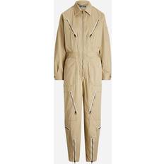 Polo Ralph Lauren Jumpsuits & Overaller Polo Ralph Lauren Cotton Twill Zip-Front Jumpsuit Tan