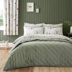 Dunelm Pippa Bedspread Sage Duvet Cover Green (235x235cm)