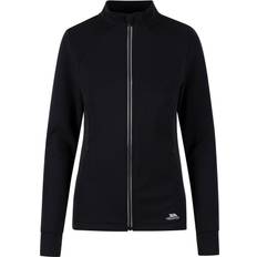 Clothing Trespass 20, Black Womens Active Top Full Zip HighNeck Ridge