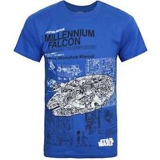 Short T-shirts Star Wars blue short sleeved t-shirt mens
