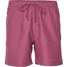 Gold - Men Swimwear Carhartt WIP Chase Swim Shorts - Pink/Red