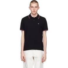 Armani Polotrøjer Armani Bomuld Polo Shirt Med Logo Broderi - Sort