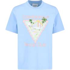 Casablanca MPF25JTS00103WHITE 関税送料込 Casablanca Border Sweat Trainer Blue White S Used