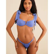 Violet Maillots de bain Slay Cinched Cheeky Bikini Bottom - Blue