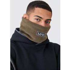 Yksi koko Neuleet boohooMAN Active Fleece Neck Warmer - Khaki