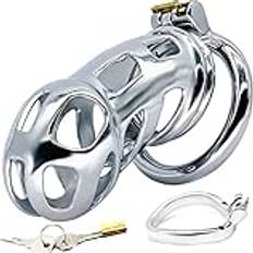 JDGPLM JDGPLM Kyskhetsbur i rostfritt stål Herr metall lång penisbur Cock Cage Penisburar Ventilation kyskhetsbälte for män Kyskhetsbur Manlig Bondage SM Sexleksak Kyskhet for män