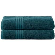 Solid Colours Bath Towels Brentfords 2 Pack Cotton Bath Towel Turquoise