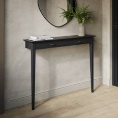 Noa Small & Narrow Black Console Table