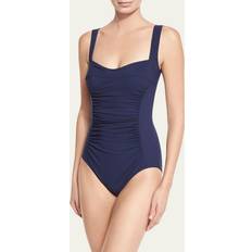 Microfiber Swimsuits Ruch-Front Underwire One-Piece Swimsuit NAVY