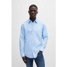 HUGO BOSS Shirts on sale HUGO BOSS Regular-Fit Cotton Poplin Shirt - Open Blue