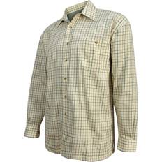 Natural - Women Shirts Hoggs of Fife Hoggs of Fife Birch Fleece Lined Shirt Olive/Tan