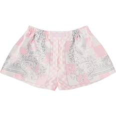 Versace Women Shorts Versace Women's Baroque Printed High Waisted Shorts Pastel Pink/White/Silver IT 48