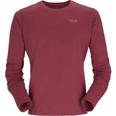 Rab Men T-shirts Rab Force Long Sleeve Tee Men's Oxblood Red