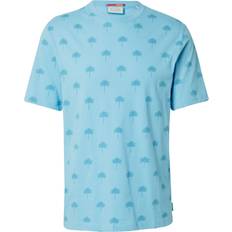 Scotch & Soda Överdelar Scotch & Soda Mini AOP T-shirt för män, Blue Lagoon 3558