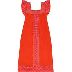 Clothing Mer St. Barth Women's Maxi Sandrine Embroidered Dress, Poppy, Medium Maisonette