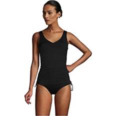 Lands' End Swimwear Lands' End Women's Adjustable V-neck Underwire Tankini Swimsuit Top Adjustable Straps Black