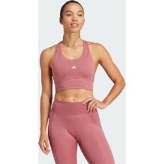 Adidas Pink Bras adidas Run Pocket Medium-Support Bra Preloved Crimson D-DD
