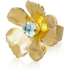 Glas Ringar Caroline Svedbom Anemone Ring Aquamarine Gold - Aquamarine