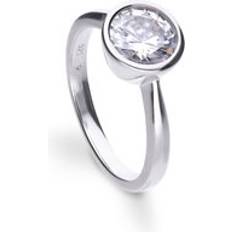 Förlovningsringar Diamonfire Silver Zirconia Bezel Set 2ct Solitaire Ring silver