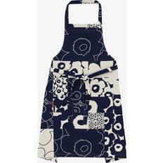 Marimekko Unikko Kollaasi Forklæde Blå, Beige (85x84cm)