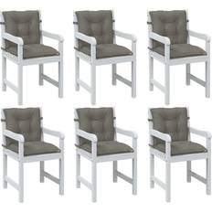 Hemtextil vidaXL Niedriglehner-Auflagen 6 Stk Dunkelgrau 100x50x7 cm Sitzkissen Grau