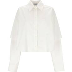 Off-White Tops Off-White Camicia Con Dettaglio Logo Ricamato - White