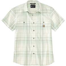 Carhartt Shirts Carhartt Relaxed-Fit Lightweight Short-Sleeve Plaid Shirt for Men Tender Greens