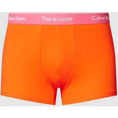 Calvin Klein Purple Men's Underwear Calvin Klein Logo Print Trunks Cherry