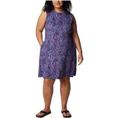 Columbia Long Dresses Columbia Women's Freezer Print Tank Dress Plus Size- PurplePrints 1X