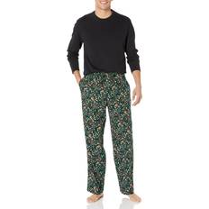 5XL Sleepwear Amazon Essentials Men's Flannel Pajama Set Available in Big & Tall Black Folkloric Set