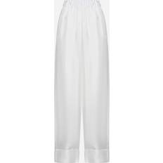 Seta Pantaloni Petroy silk trousers white