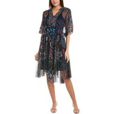 Men - Multicolored Dresses Johnny Was Elrey Kaftan Mesh Midi Dress