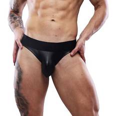 Sous-vêtements pour hommes Sukrew nightlife classic brief mens underwear bikini pouch black rubbery