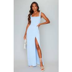 Dresses PrettyLittleThing Light Blue Straight Neck Maxi Dress, Light Blue